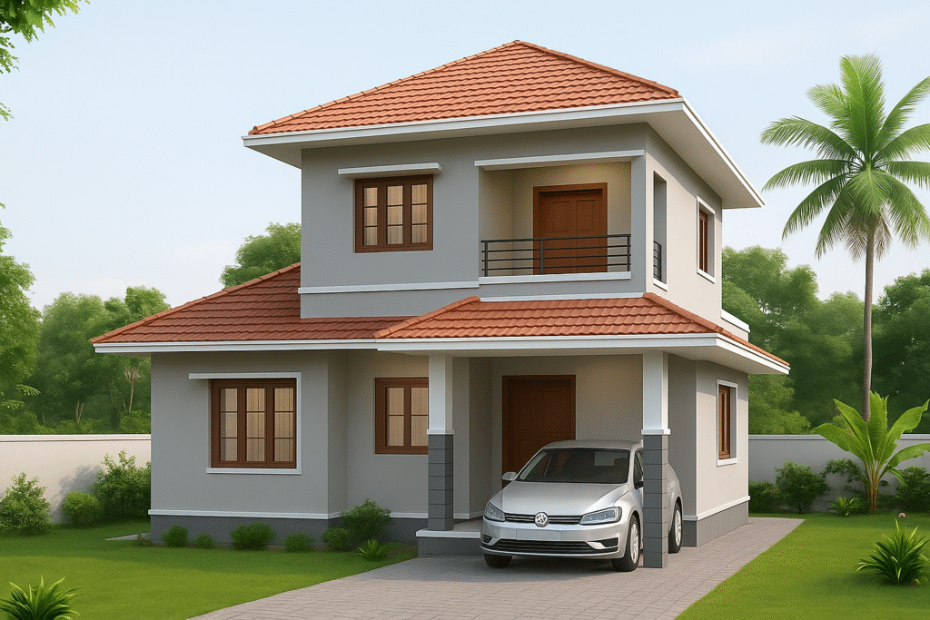 House construction on 3 cents land – Smart home ideas in Kerala
